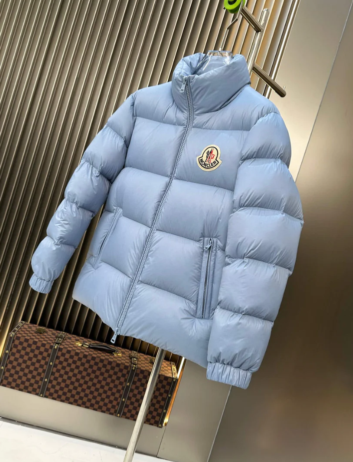 Moncler Short Down Jacket Blue
