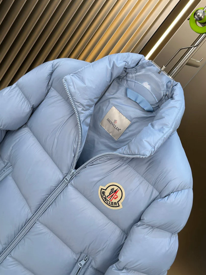 Moncler Short Down Jacket Blue
