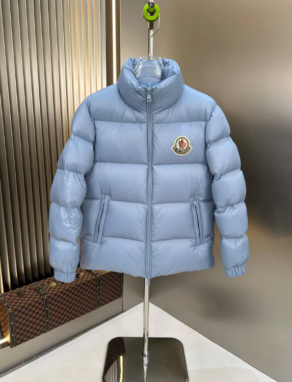 Moncler Short Down Jacket Blue