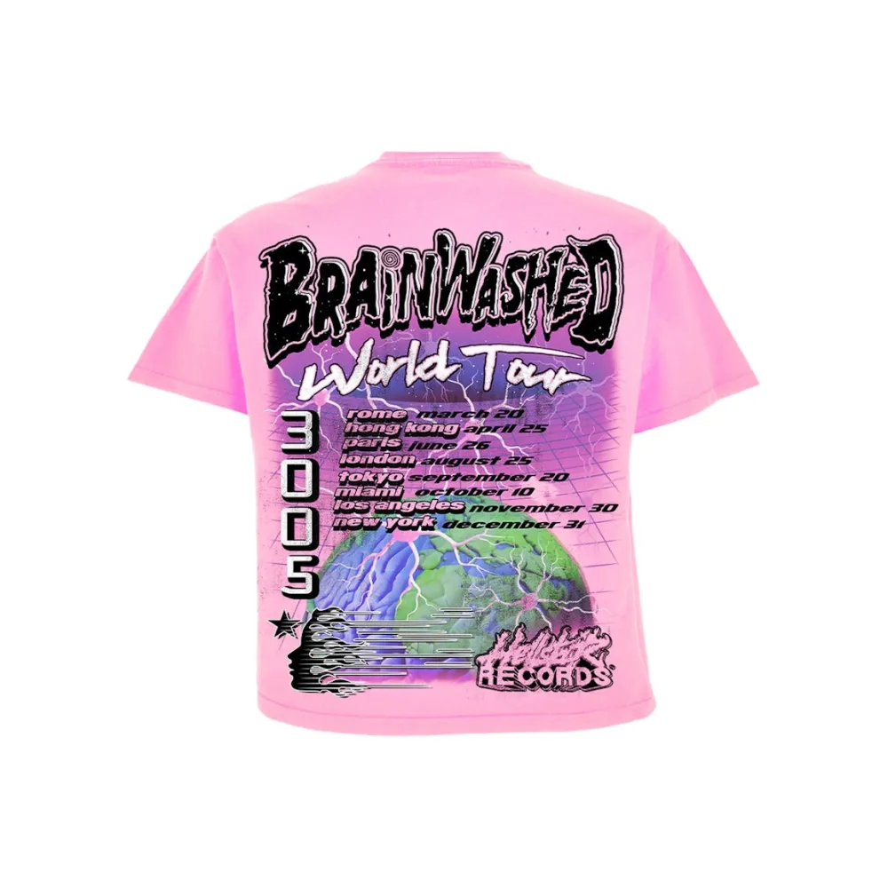 Hellstar Brainwashed World Tour T-Shirt Pink