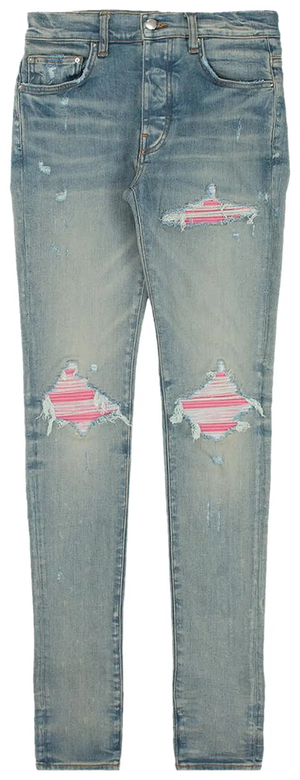 Amiri Jean Blue Pink