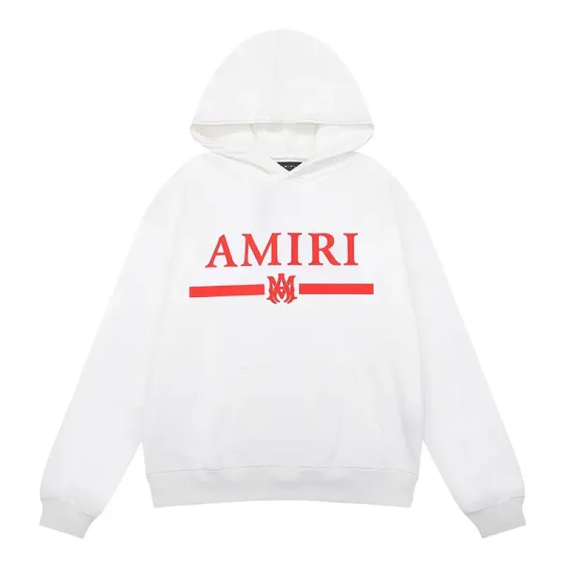 AMIRI Ma Bar Logo Hoodie Hoodie Black and White