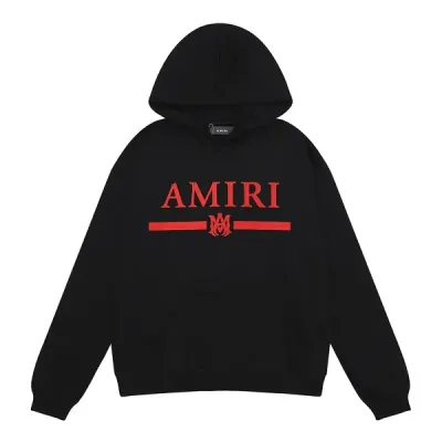 AMIRI Ma Bar Logo Hoodie Hoodie Black and White 02