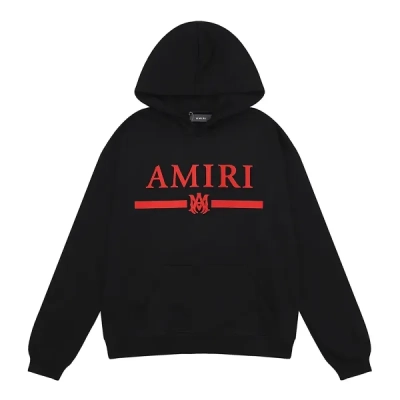 AMIRI Ma Bar Logo Hoodie Hoodie Black and White 02