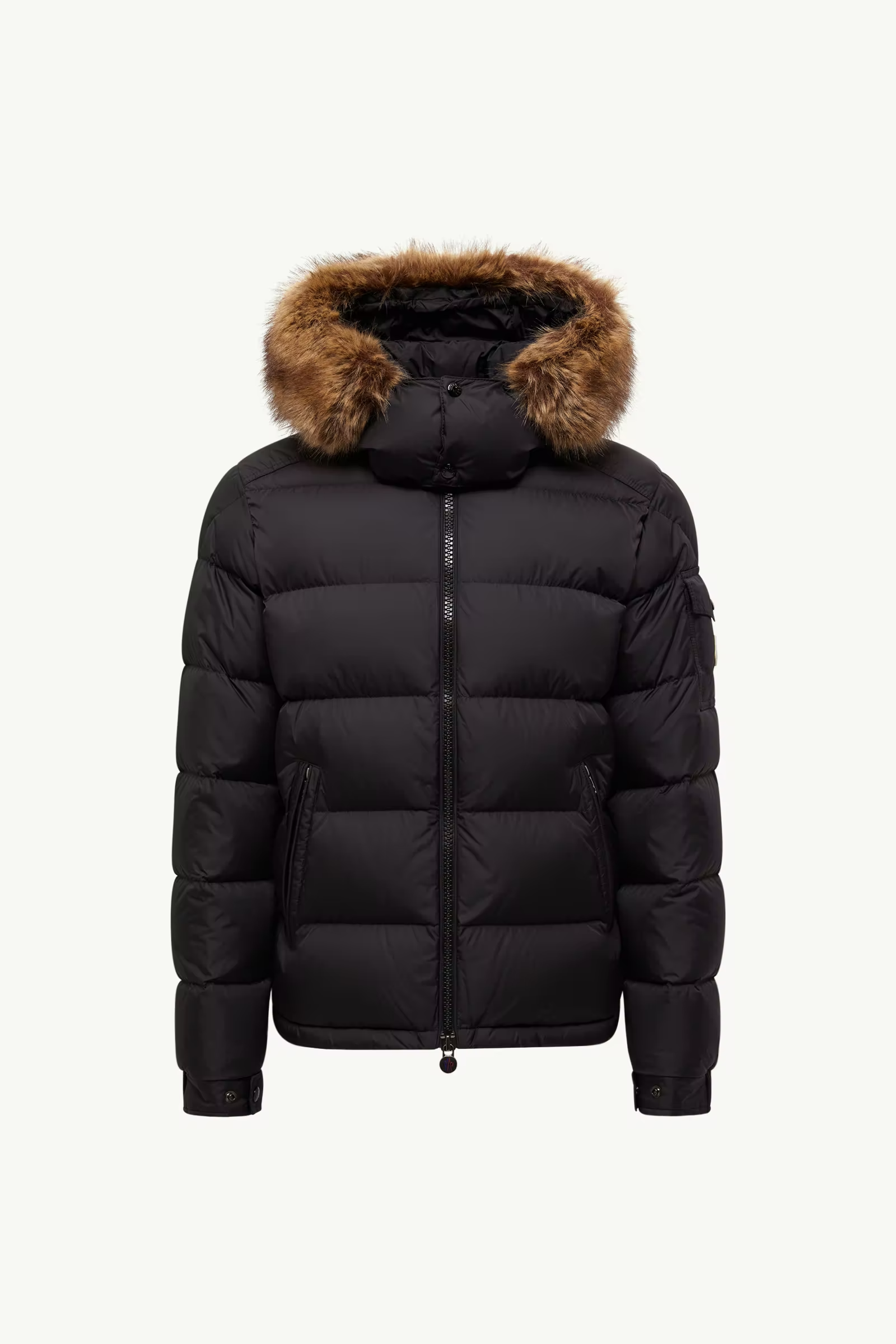 Moncler Hooded Short Down Jacket Black