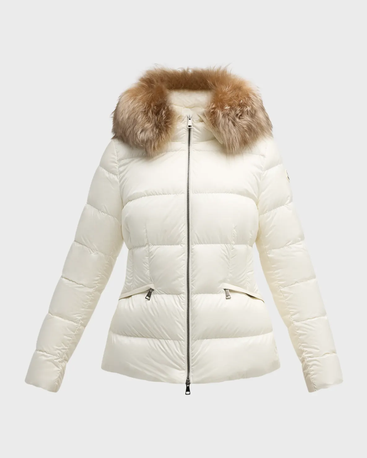 Moncler Shearling-Trim Boed Puffer Jacket