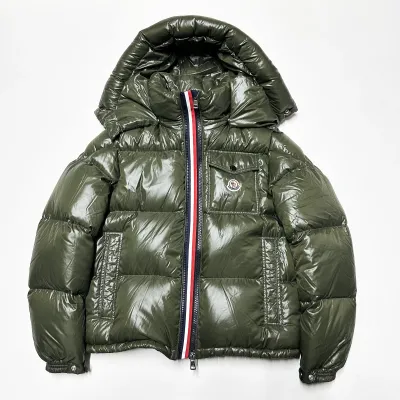 Moncler Hooded Short Down Jacket Green 01