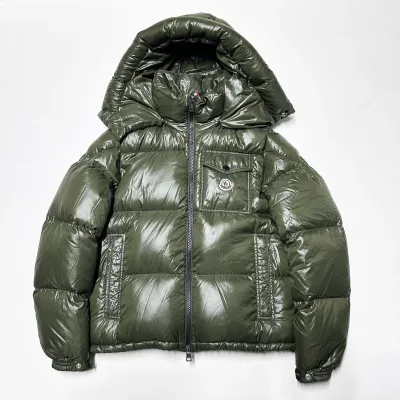 Moncler Hooded Short Down Jacket Green 02