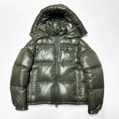 Moncler Hooded Short Down Jacket Green 02