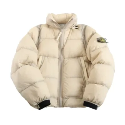 Stone Island Down Puffer Jacket Beige 01