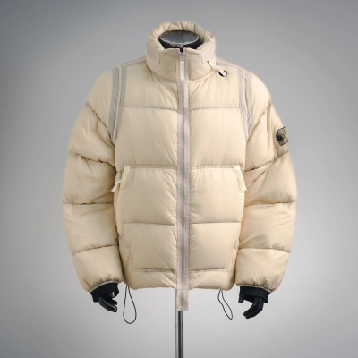 Stone Island Down Puffer Jacket Beige 02