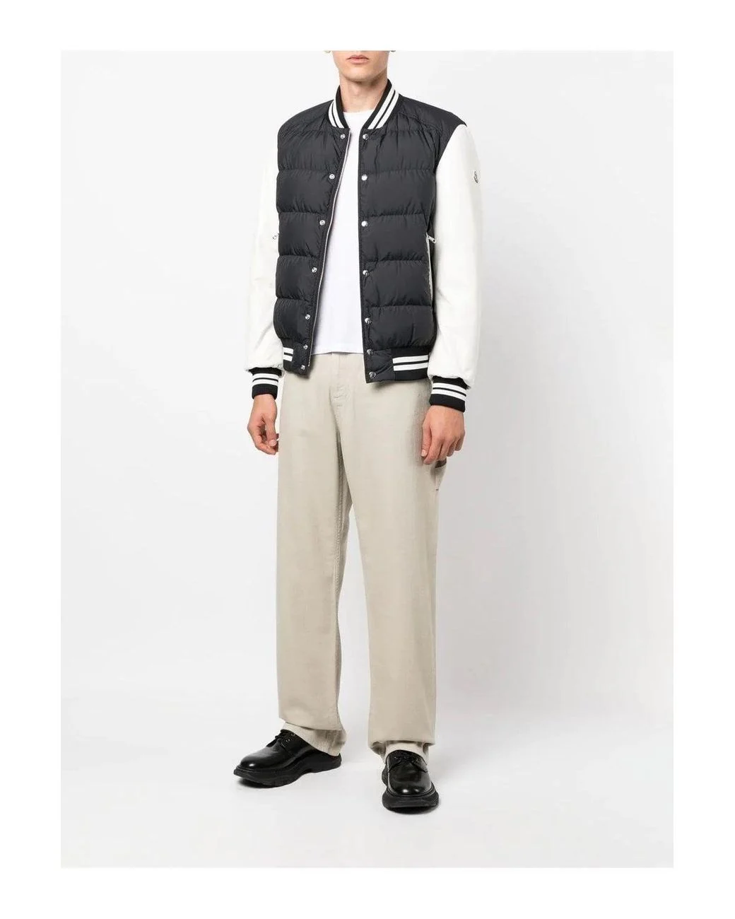 Moncler Black Down Bomber Jacket