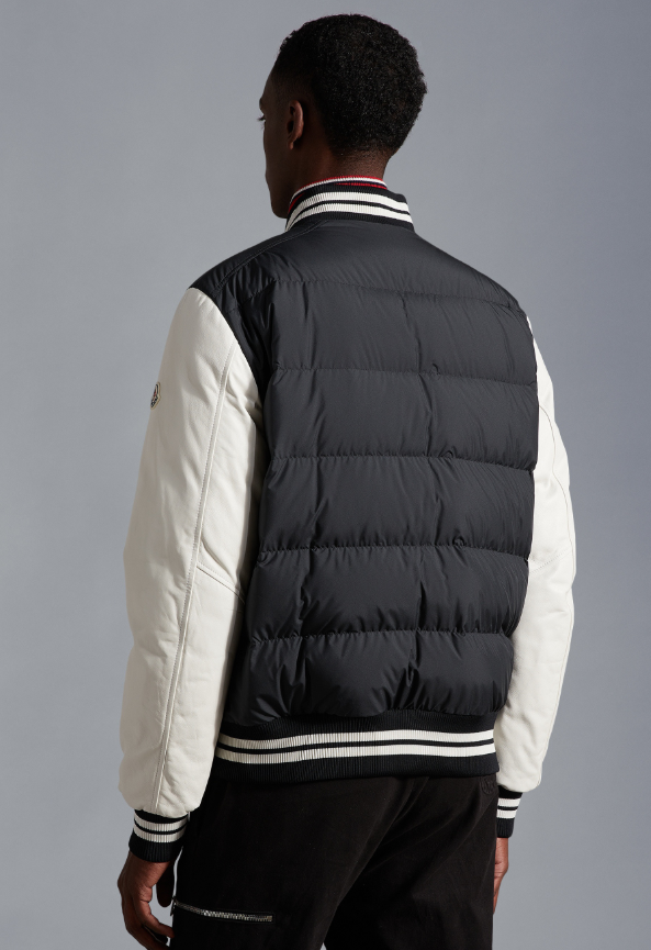 Moncler Black Down Bomber Jacket