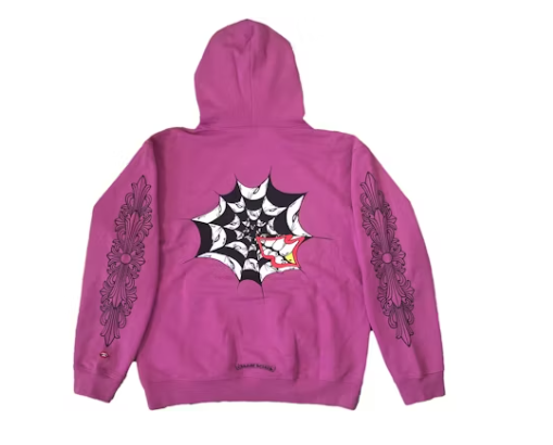 Chrome Hearts Matty Boy Spider Web Hoodie Purple