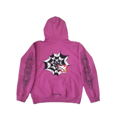Chrome Hearts Matty Boy Spider Web Hoodie Purple 02