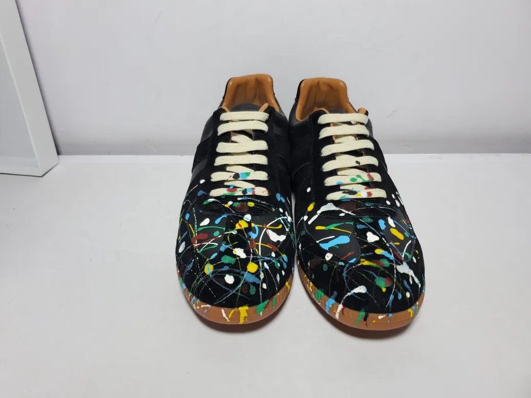 Maison Margiela Paint Replica German Army Trainer Black