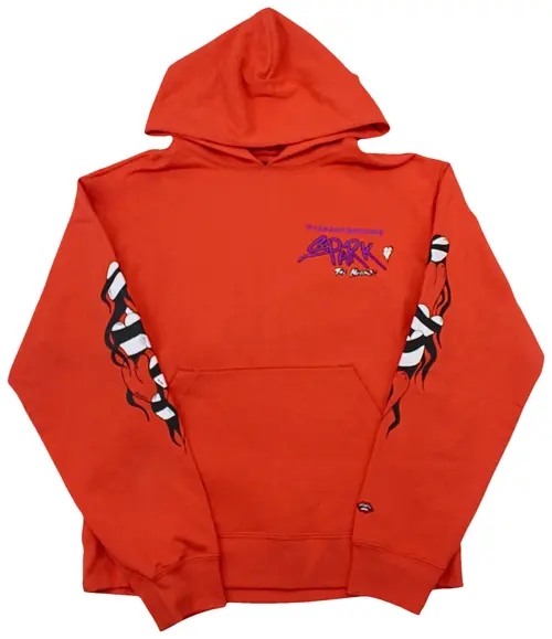 Chrome Hearts Matty Boy Sadistic Lipstick Hoodie Red Orange