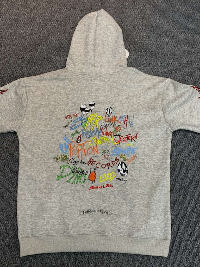 Chrome Hearts Matty Boy Brain Hoodie Heather Grey