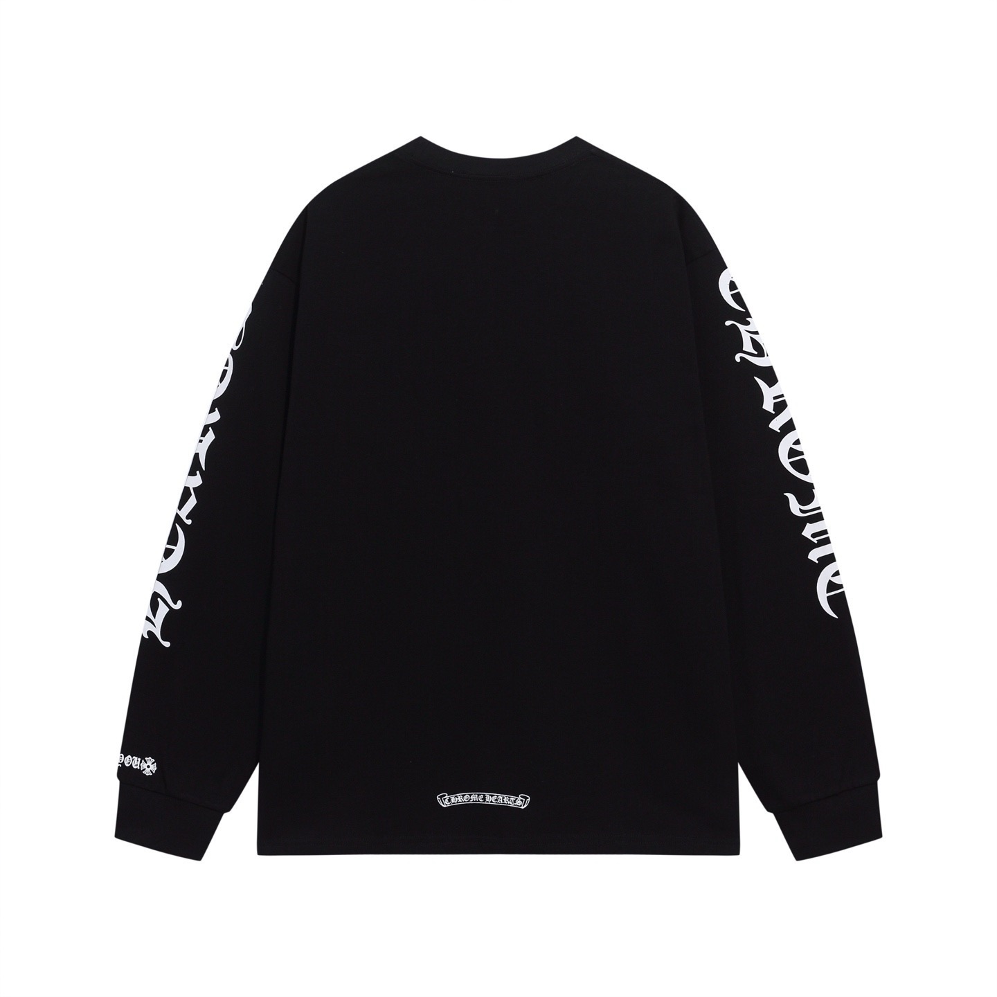 Chrome Hearts Neck Logo Long-Sleeve T-Shirt Black and White