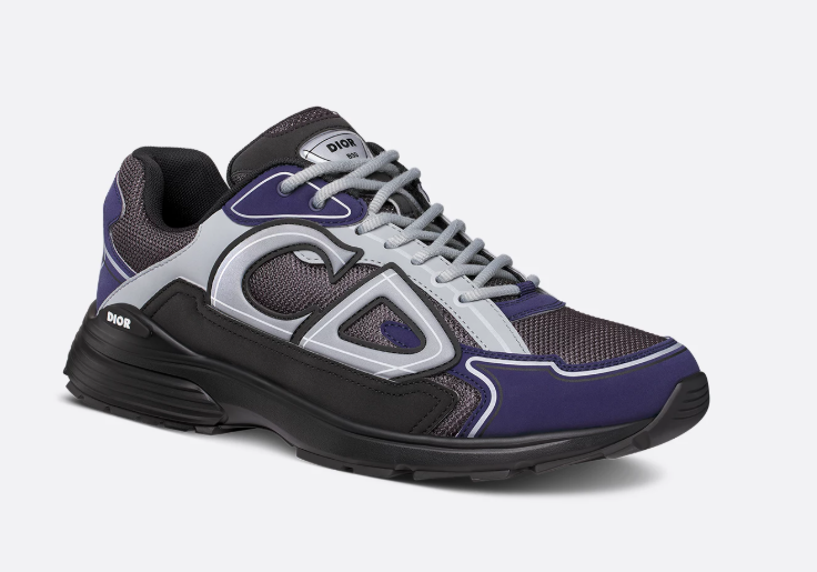 Dior B30 Anthracite Gray Technical Mesh Black