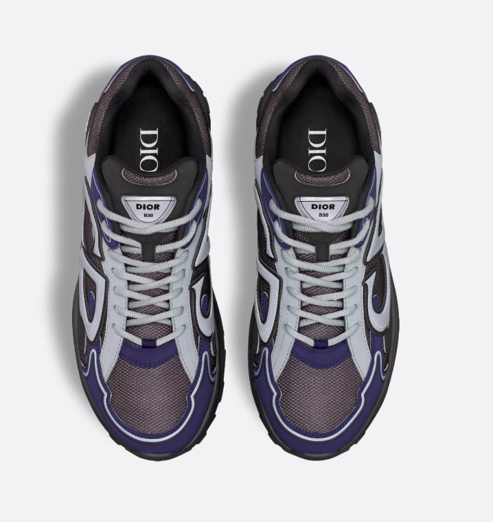 Dior B30 Anthracite Gray Technical Mesh Black