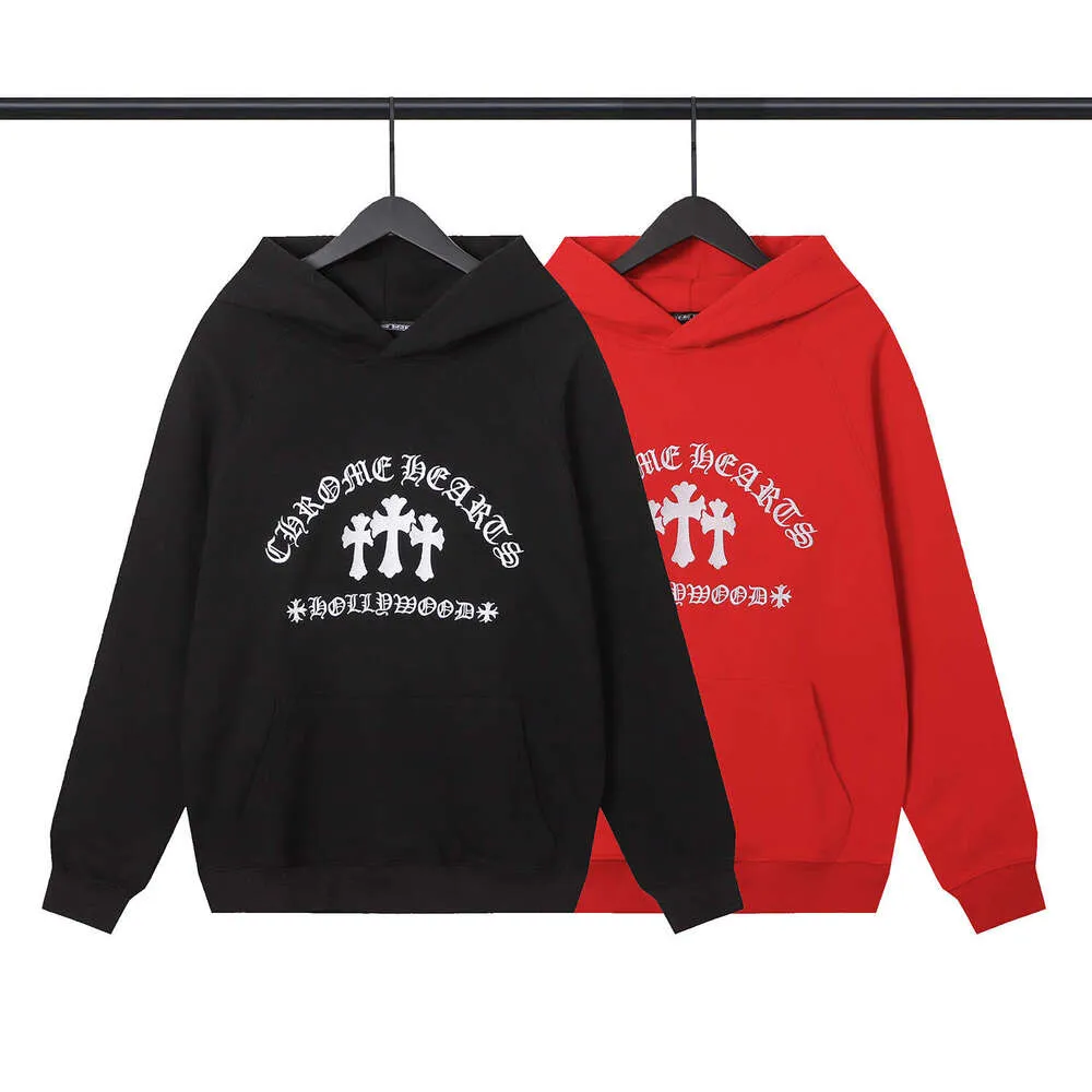 Chrome Hearts Logo Hoodie Black and Red