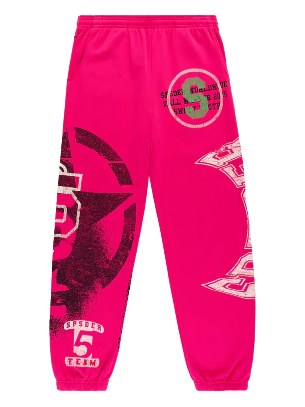 Sp5der Stencil  Pants Pink