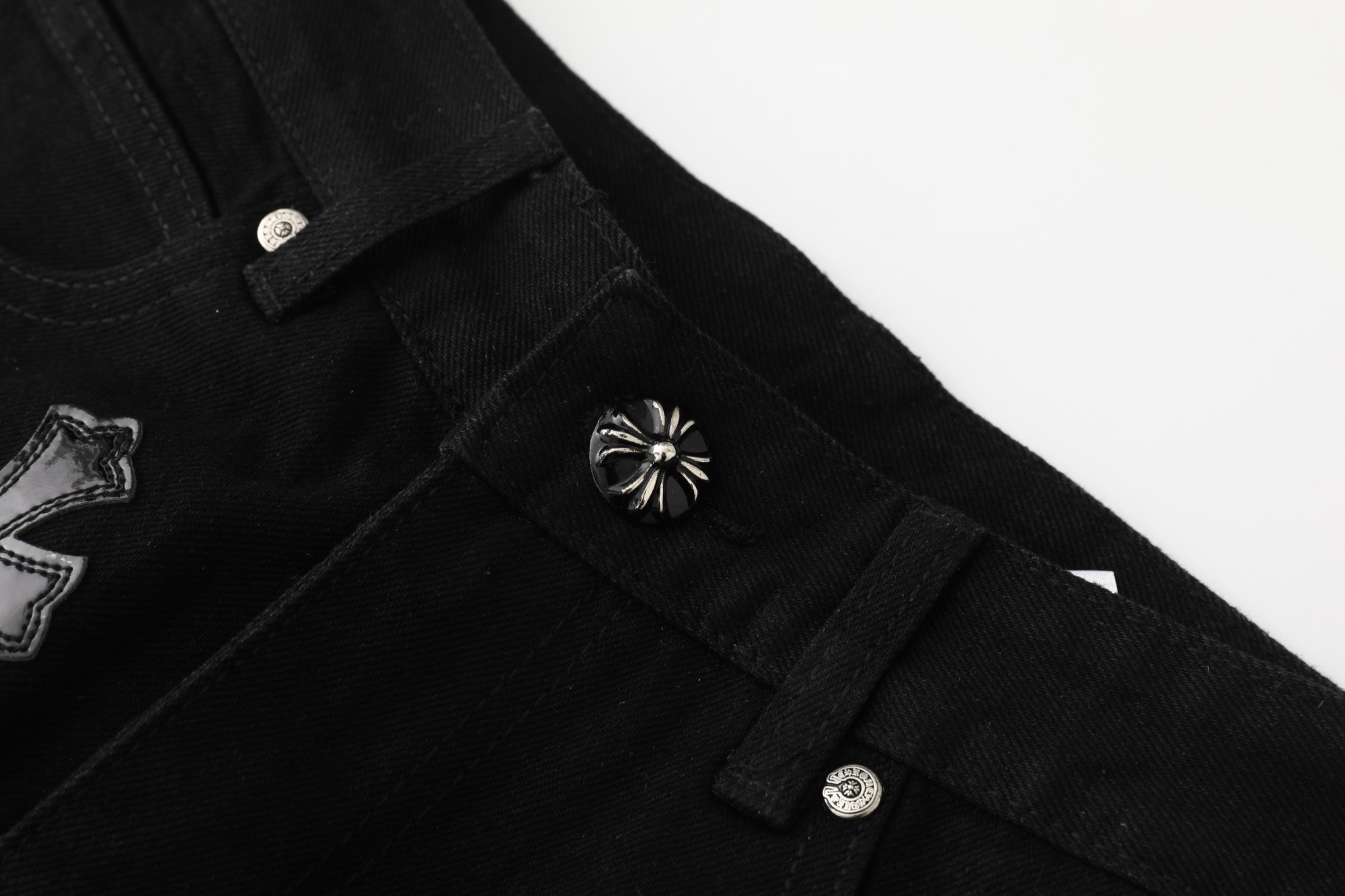 Chrome Hearts Checkered Cross Jeans 