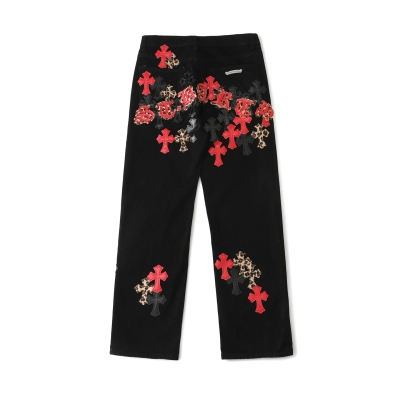 Chrome Hearts Checkered Cross Jeans  02
