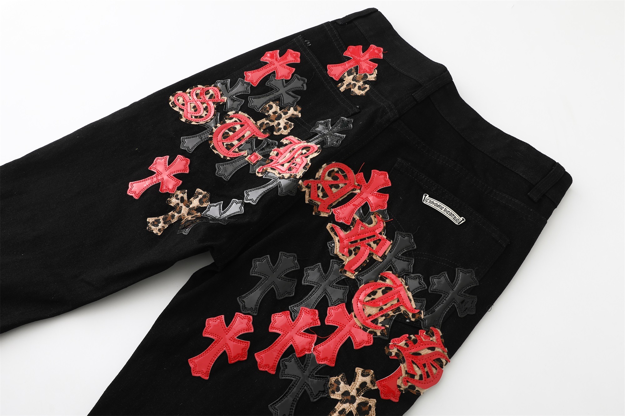 Chrome Hearts Checkered Cross Jeans 