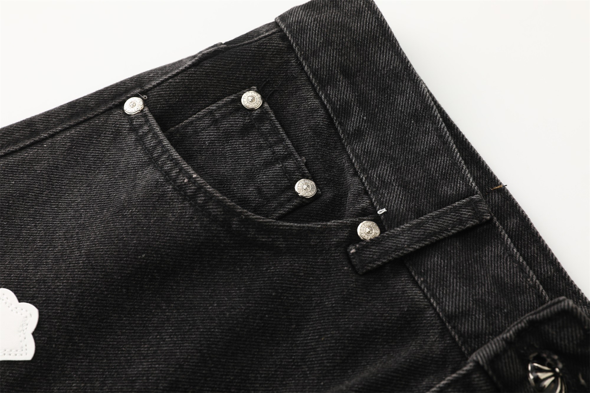 Chrome Hearts Cross Patch Jeans Black