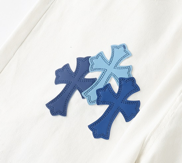 Chrome Hearts Cross Patch Jeans White