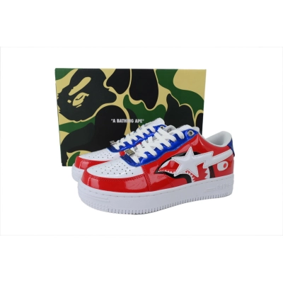 A Bathing Ape Bapesta Low M2 Red Shark Face 02