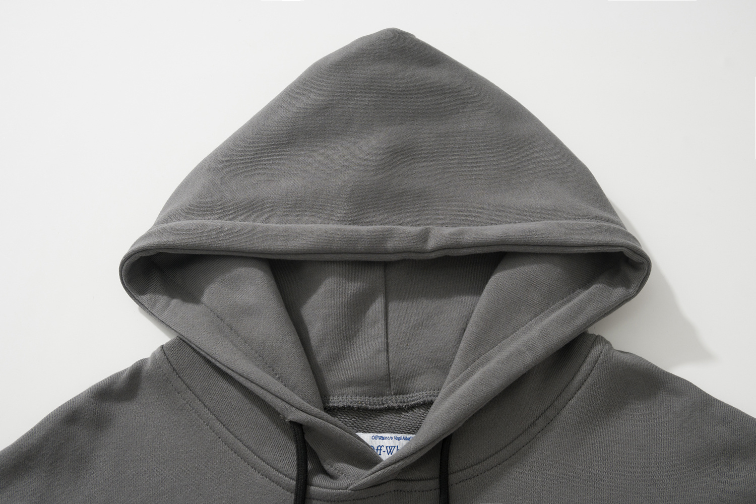 Off-White Arrows-motif Cotton Hoodie Grey
