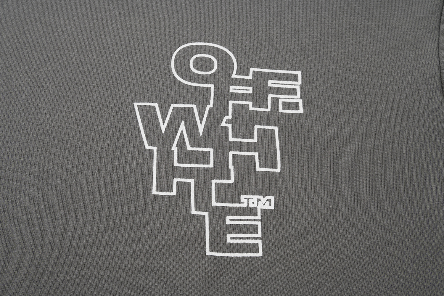 Off-White Arrows-motif Cotton Hoodie Grey