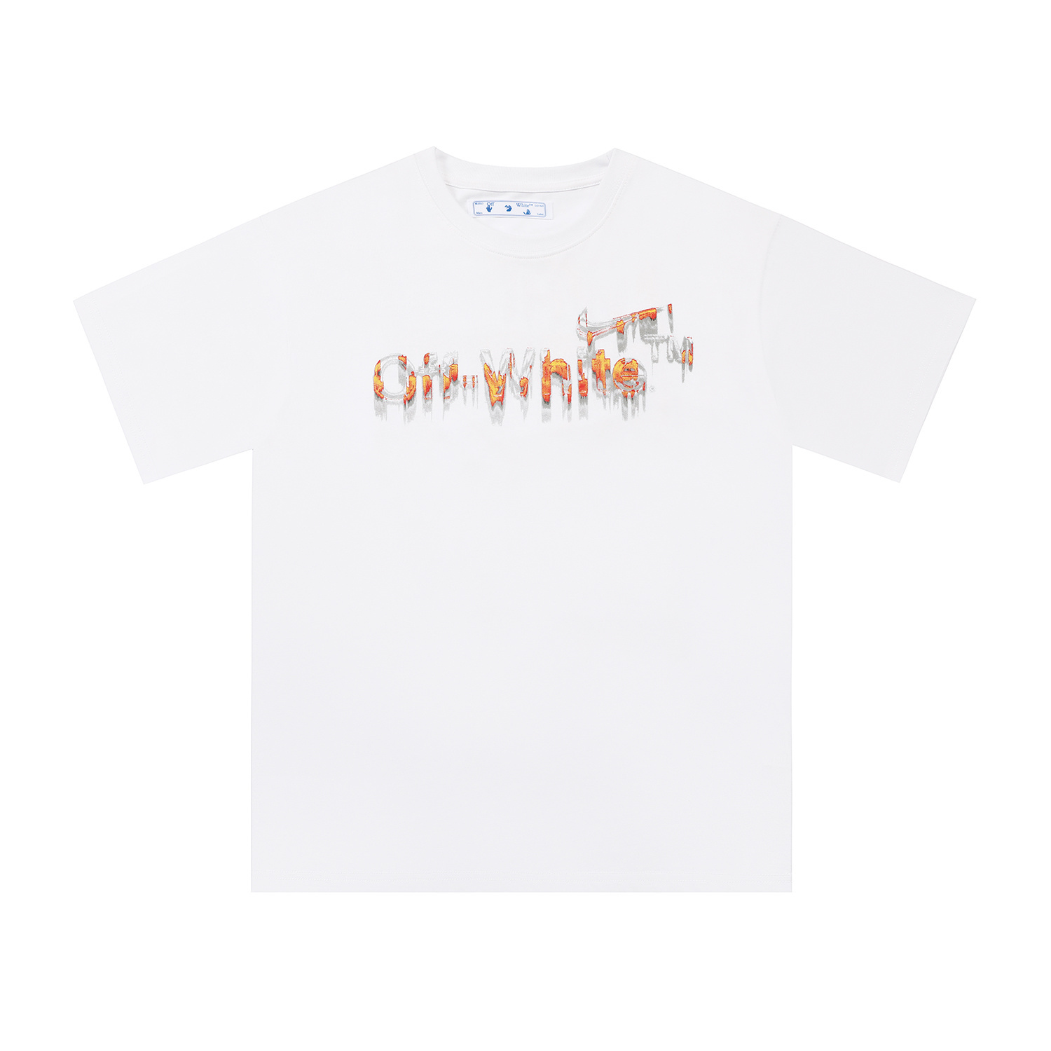 Off-White Marker Short-Sleeve Slim Tee Black Blue and White