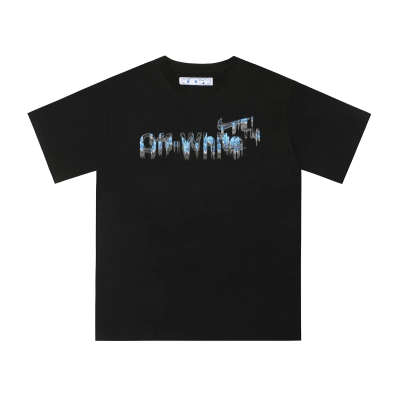 Off-White Marker Short-Sleeve Slim Tee Black Blue and White 02
