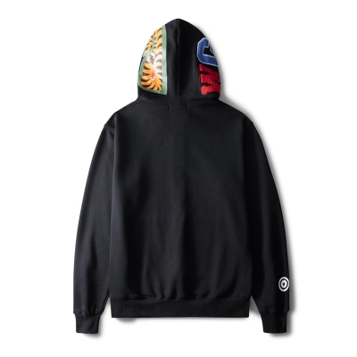BAPE Neon Shark Full Zip Hoodie Black  02