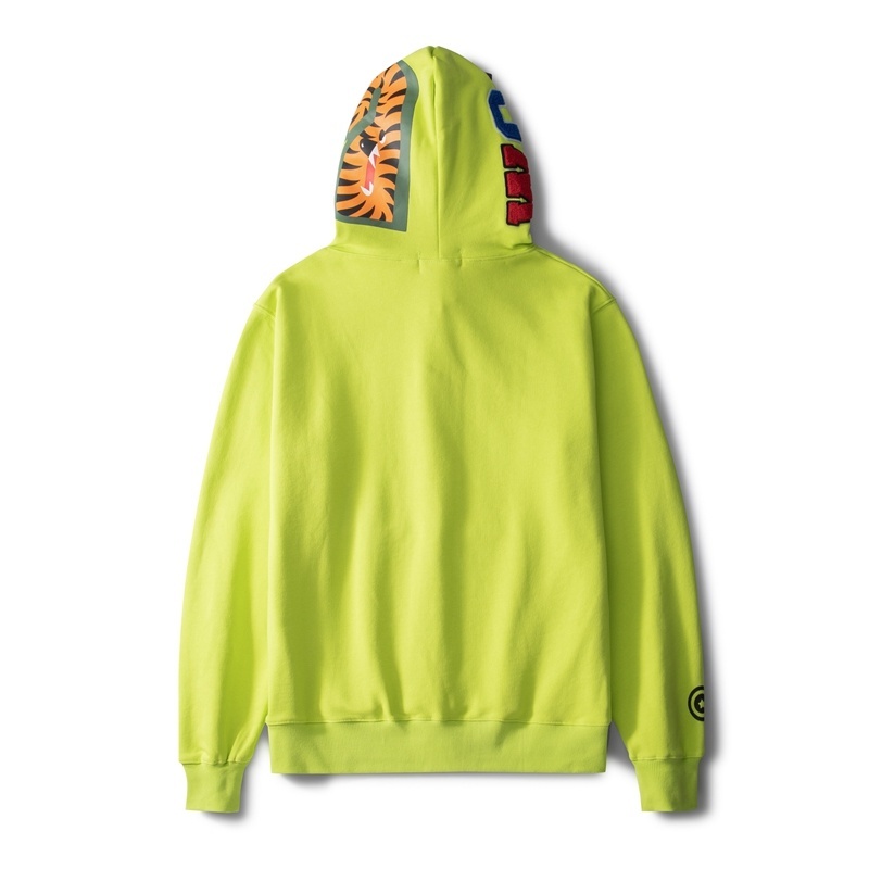 BAPE Neon Shark Full Zip Hoodie Yellow
