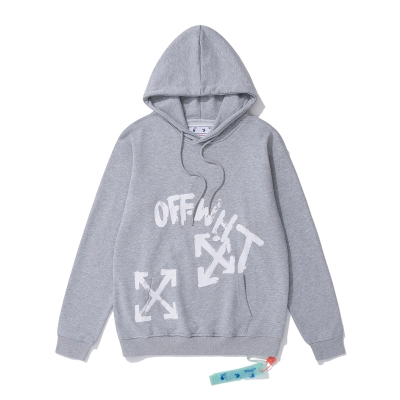 Off-White Hoodie Black Grey 02