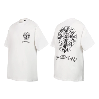 Chrome Hearts Logo Tee Black and White 2256 02