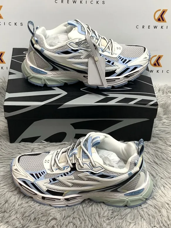 OFF-WHITE Be Right Back White Light Blue OMA295C99 FAB00 10140