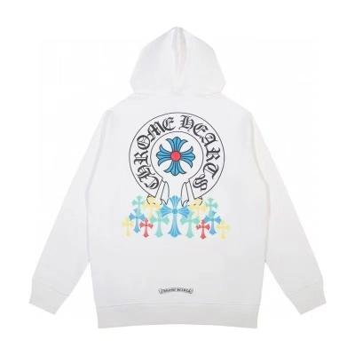 Chrome Hearts Cross Hoodie White 02