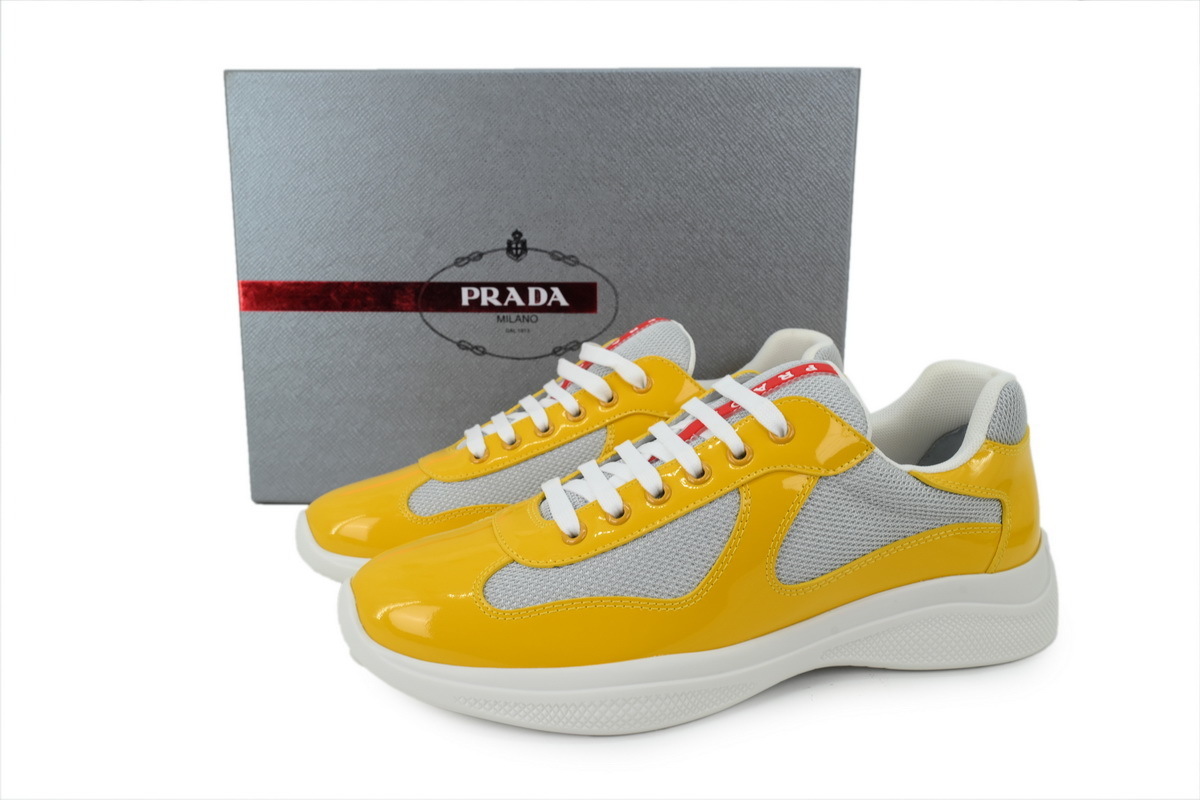 Prada America's Cup Sneaker Gold Silver