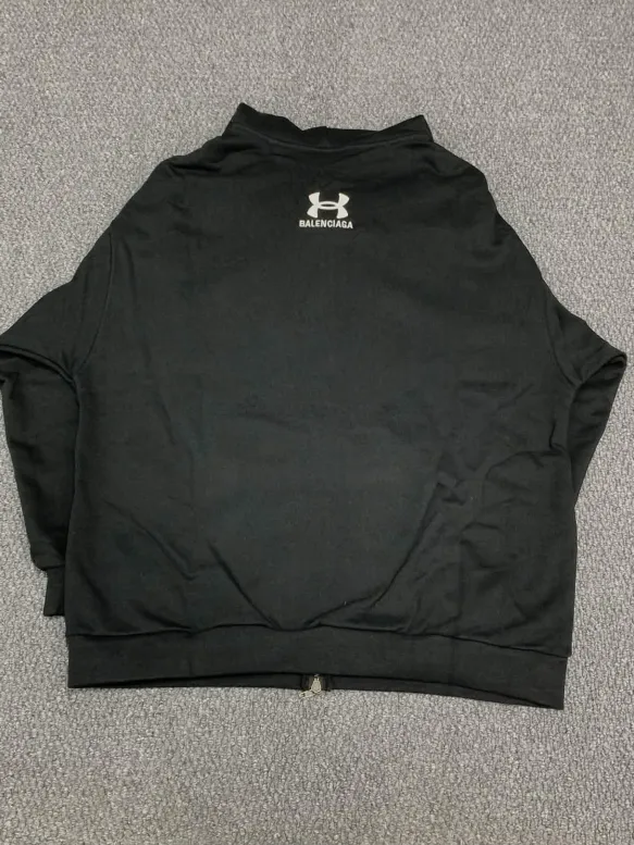 Balenciaga x Under Armour Zip-Up Hoodie Black White