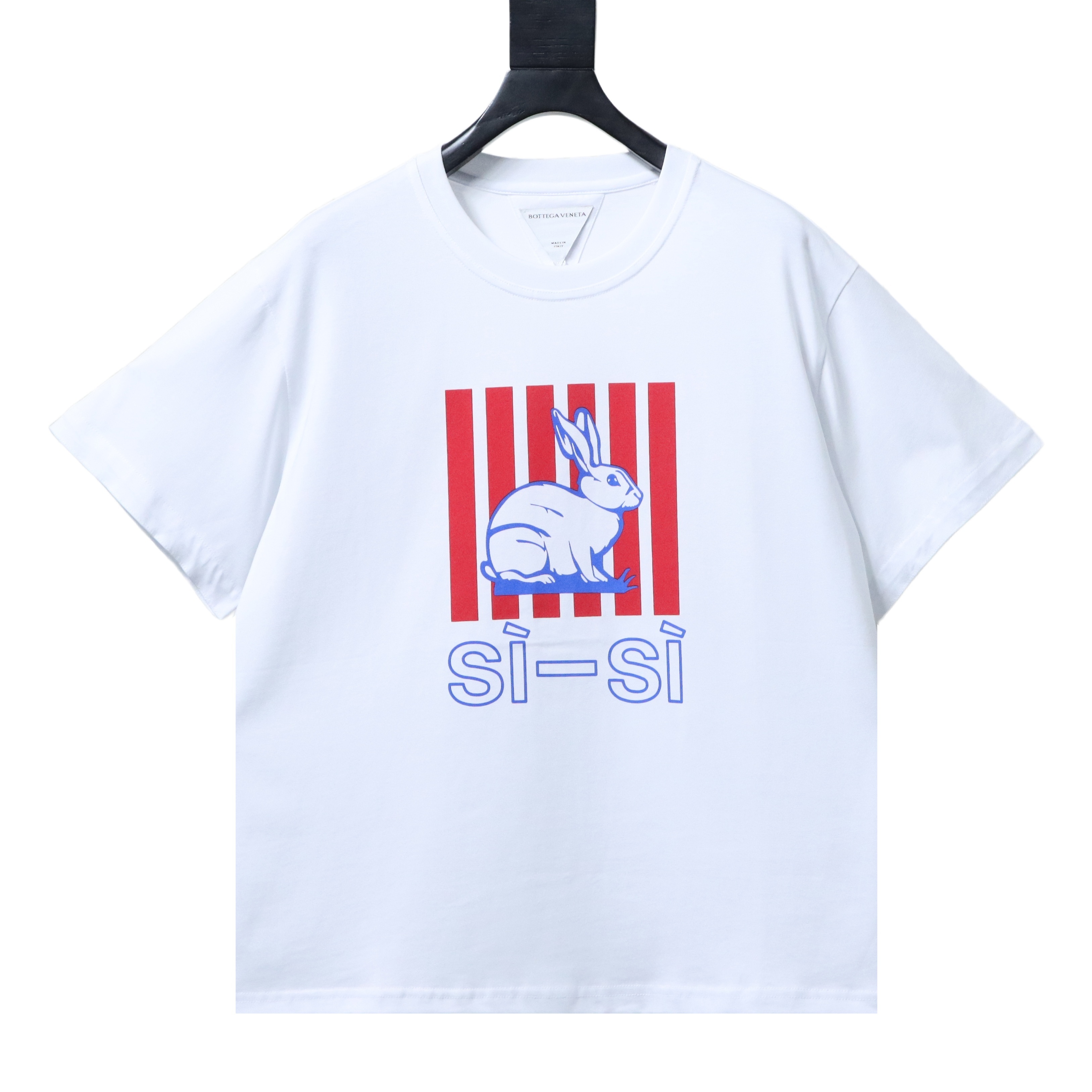 Bottega Veneta Printed Cotton Jersey T-shirt White 