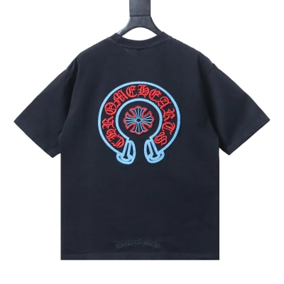 Chrome Hearts Horseshoe Logo T-Shirt Black 02