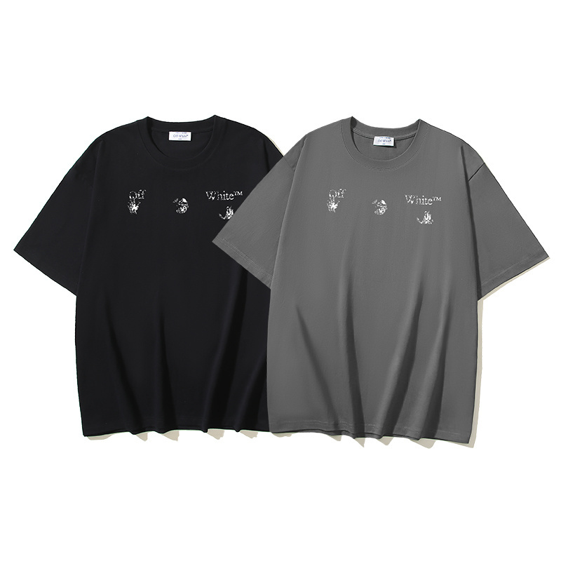 Off-White Logo T-shirt Black and Dark Grey