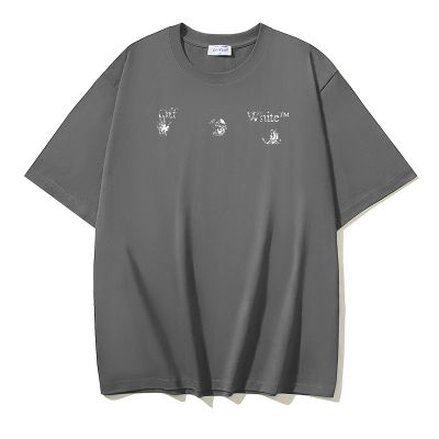 Off-White Logo T-shirt Black and Dark Grey 02