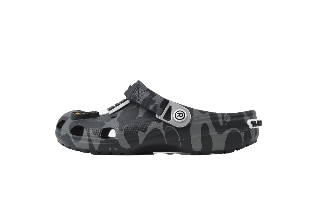 BAPE x Crocs Classic Clog ABC Camo Black